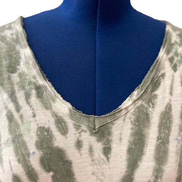 ZIM & ZOE Plus Size Tiered Tie Dye Olive Dress, 18/20 - Picture 3 of 7